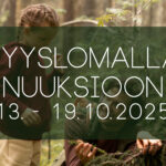 Syyslomaviikon banneri, jossa teksti: Syyslomalla Nuuksioon 13. - 19.10.